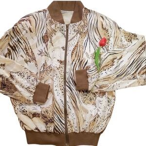 90s Vintage‎ Jamboree New York  animal print jacket size 12